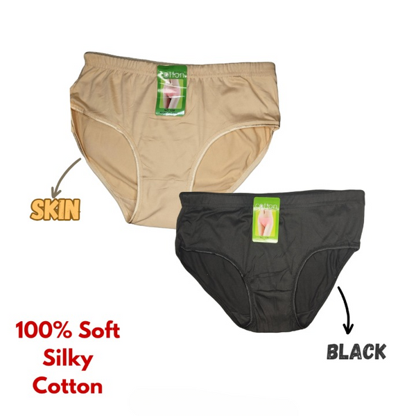 2 Pcs Women’s Cotton Plain Panties